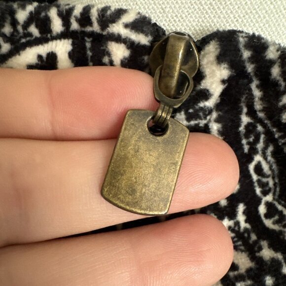 Vintage Women’s Velour Halter Active Sweater Black White Full Zip Size 1X - Picture 8 of 13